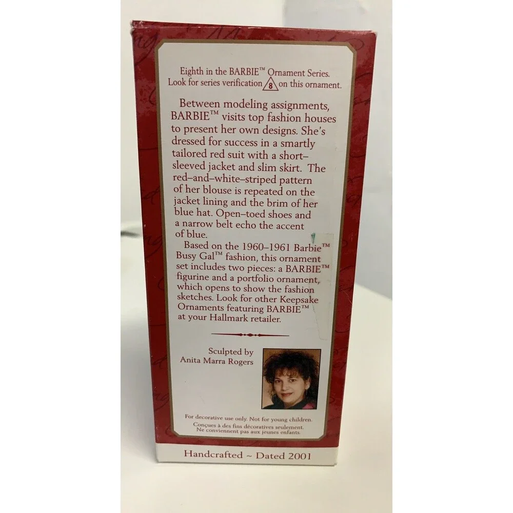 Hallmark Keepsake BUSY GAL Fashion Barbie #8 IN SERIES 2001 Ornament